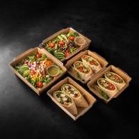 Boîtes à emporter personnalisées en papier kraft de 900 ml, étanches, écologiques, avec couvercle, pour salades et aliments, livraison gratuite
