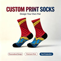 Chaussettes de sport tricotées à col ras du cou, personnalisables par impression numérique par sublimation sur bordure et bas, pour cyclisme, golf, randonnée, été, haute qualité