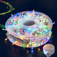 Mini guirlande lumineuse LED RGB à 20 boutons avec télécommande, contrôle musical par application, IP68, pour Noël