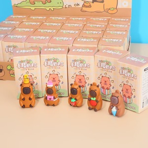 Llavero de silicona con diseño de capibara de luz de colores, caja sorpresa, 24 piezas, juguete de dibujos animados para regalo del Día del Niño - Product Image 2
