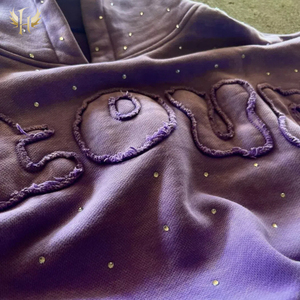 Premium timbul kesulitan besar bordir bubuk kilat kebesaran kotak kelas berat 500GSM Hoodie kustom 3d Percetakan Emboss Hoodie - Product Image 6