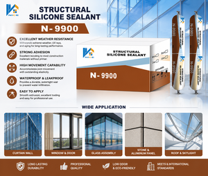 Sigillante Siliconico Strutturale di Alta Qualità Resistente alle Intemperie 9900 per Facciate Continue e Lavori Ingegneristici, Riempitivo Flessibile per Giunti Edili - Product Image 6