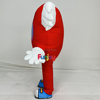Costume gonflable rouge en forme de cœur pour adulte, 2 et 2,6 m, costume amusant pour Halloween, Saint-Valentin, fête de Noël