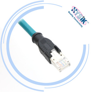 ProfiNet EtherCAT आईईसी 61076-2-101 मानक M12 4Pin डी कोड RJ45 करने के लिए ईथरनेट केबल कनेक्टर