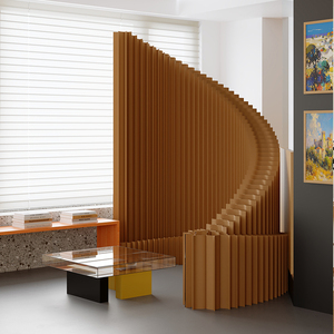 Divisor de Pared de Papel en Forma de Acordeón Ecológico para Exhibición Artística en Espacios - Product Image 4