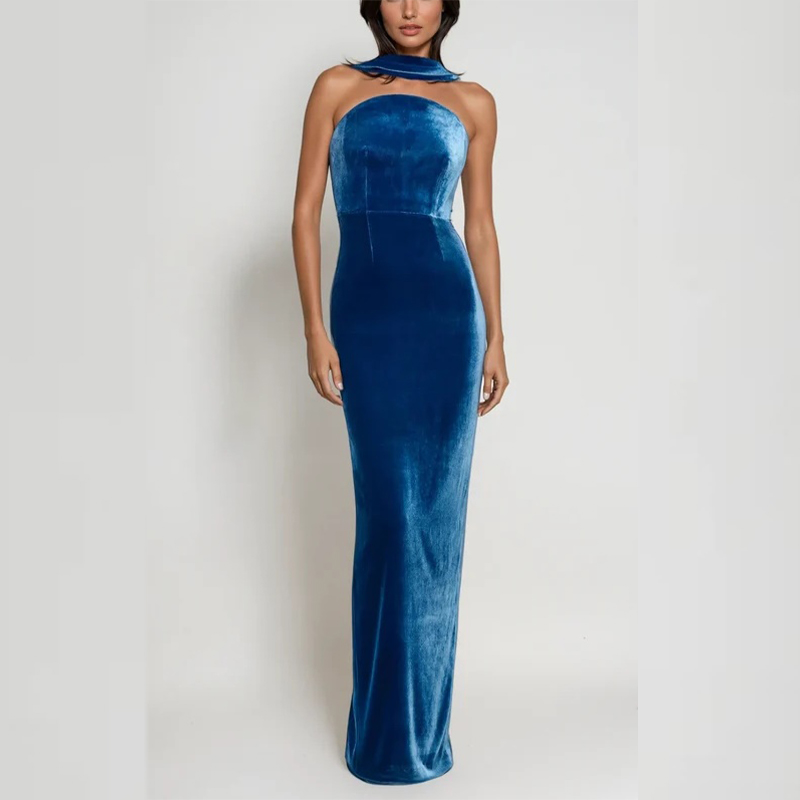 sachin and babi light blue dress Royal Blue Velvet Evening Dress for Women with Beads and Thigh-High Slit  for Gala and Prom from Dhgate Prom Dresses