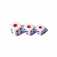 Dés à points rouges en acrylique de 12 mm pour les jeux de rôle et l'enseignement