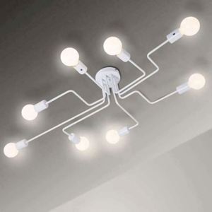 โคมไฟติดเพดานพลาสติกลายศิลปะลอฟท์แบบย้อนยุคสไตล์อเมริกันทันสมัยแบบเรียบง่ายสำหรับห้องนั่งเล่นห้องนอนห้องรับประทานอาหาร - Product Image 4