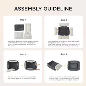 Cama Ecológica para Perros Pequeños/Medianos, Lavable, Ortopédica, de Felpa, con Funda Extraíble con Cierre, para Uso en Invierno - Product Image 6