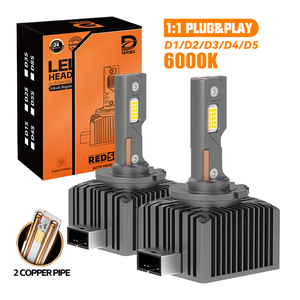 Ampoules de phares LED Redsea série D D1s/D2s/D3s/D4s/D8s 110W 11000LM 12V Neuves 6000K pour Elantra X6 Golf, ajustement universel - Product Image 1