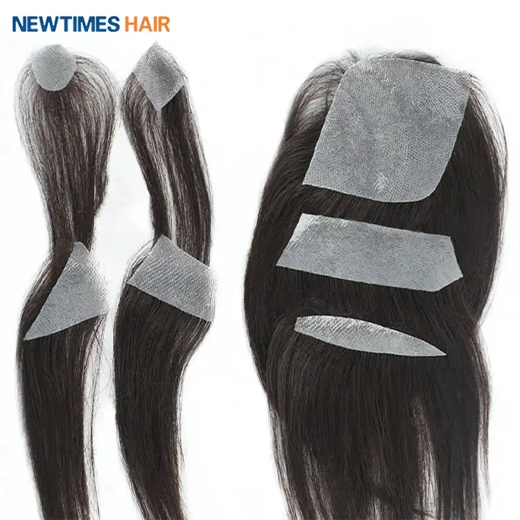 Yeni kez saç süper ince cilt pu ön saç çizgisi erkek peruk saç yama parçaları