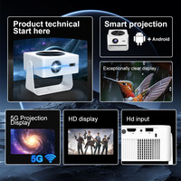 Projecteur LCD Cloud-Mount intelligent 4K Android 14 multifonctionnel portable avec fonction de mise en miroir d'écran pour camping en extérieur