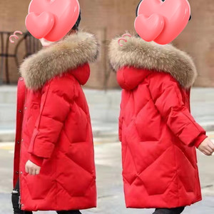 Vêtements d'hiver pour enfants et tout-petits manteau long en duvet pour <span class=keywords><strong>petite</strong></span> <span class=keywords><strong>fille</strong></span> avec vestes en fourrure véritable manteau manteaux pour filles - Product Image 1