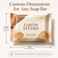 Emballage plastique pour savon artisanal, sachet à scellage central, pochette à scellage arrière, sac pour barre de savon