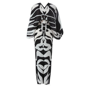 <span class=keywords><strong>Robe</strong></span> maxi plissée Miyake de luxe de haute qualité avec manches chauve-souris pour femmes enceintes, <span class=keywords><strong>robe</strong></span> <span class=keywords><strong>longue</strong></span> imprimée, <span class=keywords><strong>robe</strong></span> élégante musulmane pour l'Aïd - Product Image 1