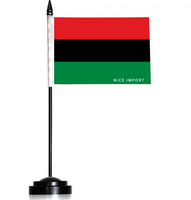 Drapeaux de bureau de la Martinique, petits drapeaux de table miniatures avec mât noir, décoration pour la maison et le bureau, célébrations de festivals