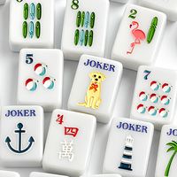 X Gray Ma Lin Beach Club Ocean Maßgefertigte Acryl-Mahjong-Steine Amerikanisches Mahjong Unterstützt Individuelles Muster für Urlaubsgeschenke Großhandel