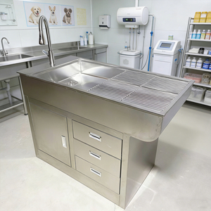 Table d'examen et de chirurgie vétérinaire multifonctionnelle en acier inoxydable – Poste de travail médical durable pour clinique - Product Image 4