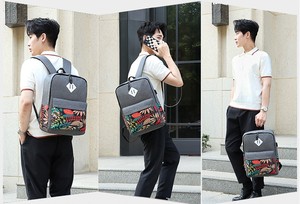 Mochilas escolares impresas a la moda para hombres y niños, conjunto de mochilas de viaje de negocios, 3 uds., conjunto cruzado de bolsa de ordenador de gran capacidad - Product Image 6