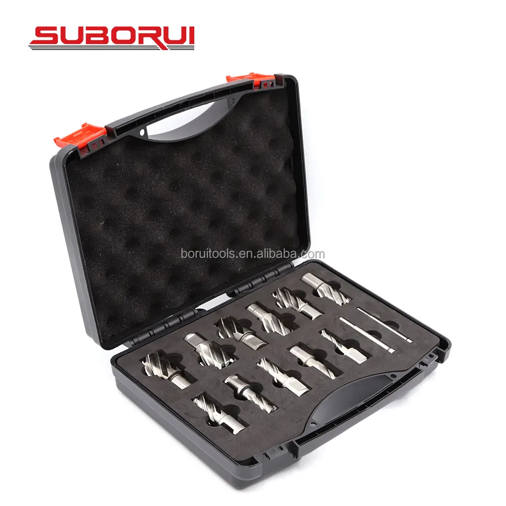 SUBORUI In Stock 13 pz HSS Metric Slugger punta magnetica per trivella per fresa anulare Set per trapano a Base magnetica