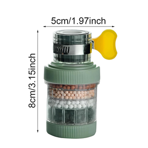 Carcasa de Filtro de Agua para Grifo, Filtro de Seis Capas Extraíble y Lavable para el Hogar, Purificador de Agua para Cocina - Product Image 1