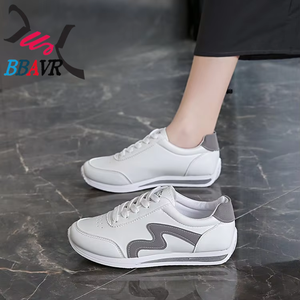 Zapatillas Deportivas Casuales Forrest Gump con Cordones Blancos, Suela de Goma Antideslizante, Forro de Malla Artificial Suave para Verano, en Oferta - Product Image 1