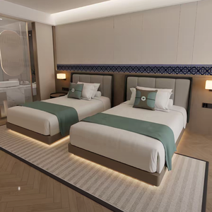 Ensemble de mobilier de chambre d'hôtel moderne et durable à prix d'usine, facile à nettoyer et à entretenir, panneaux en bois robustes, ensembles de chambres d'hôtel, complexe hôtelier et spa - Product Image 1