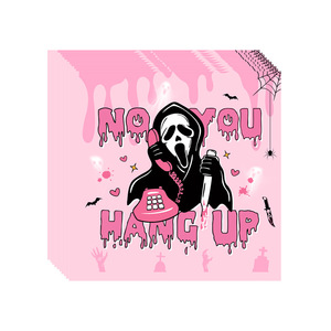 Pink Spooky Night Halloween Party Supplies <b>Disposable</b> Tableware Set 60-80 Pcs For Halloween Decorations - Product Image 5
