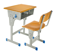Table de collège élémentaire Mobilier de salle de classe Étudiant Étude Bureau et chaise réglables