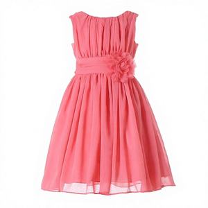 Robes de demoiselles <span class=keywords><strong>d</strong></span>'<span class=keywords><strong>honneur</strong></span> pour filles, robes de demoiselles <span class=keywords><strong>d</strong></span>'<span class=keywords><strong>honneur</strong></span> juniors, élégantes, à volants, en mousseline de soie, longueur thé, imprimées, importées - Product Image 1