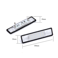 Lumière de plaque d'immatriculation LED pour voiture 2025, éclairage de plaque d'immatriculation, lampes de plaque d'immatriculation pour Vauxhall Opel Corsa C D Astra H Insignia