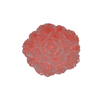 Ensemble de vente chaude napperon rond en rotin design creux napperon en silicone fiable