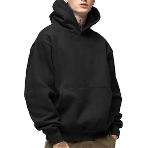 Venta al por mayor logotipo personalizado peso pesado en blanco sudaderas con capucha de los hombres de gran tamaño Streetwear 100% Sudadera con capucha de algodón con DTG y DTF diseños impresos - Product Image 1