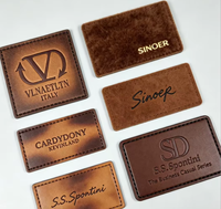 Écusson en cuir véritable personnalisable avec logo gaufré, étiquette en cuir pour chapeau, vêtements, jeans