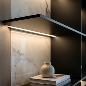 Scaffale a Parete Modulare di Lusso Moderno e Minimalista in Alluminio Metallico Personalizzato con Luce a LED <span class=keywords><strong>per</strong></span> Soggiorno e Ufficio - Product Image 3