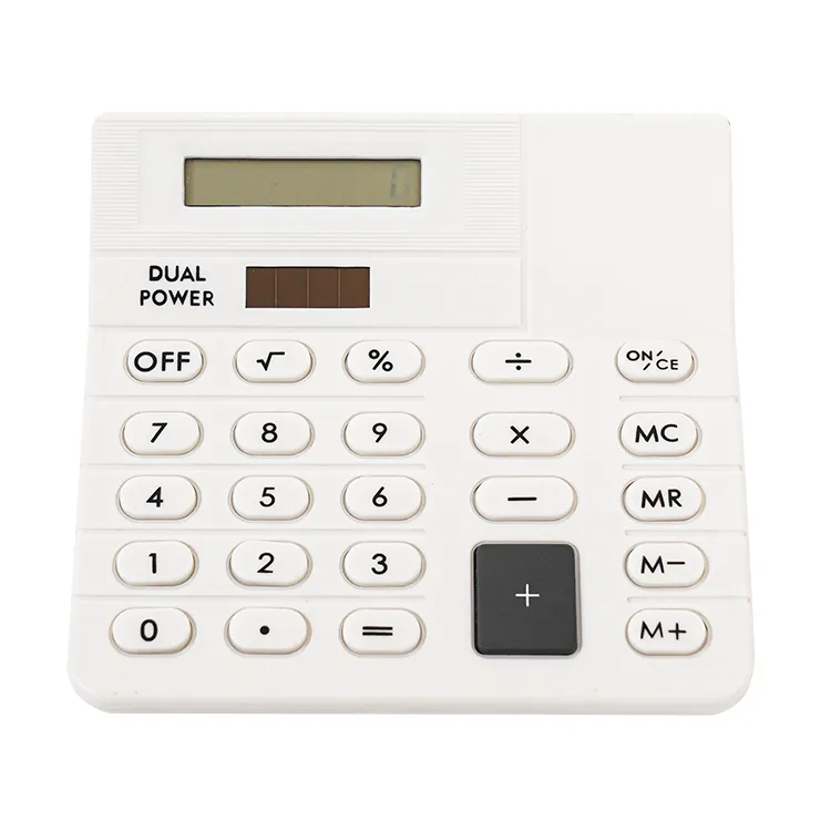 Customizable Functional Language Big Buttons Easy to Read LCD Display 8 Digits Solar Power Desktop Calculator for School