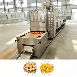 Custom Tunnel <b>Microwave</b> Grain Processor Automatic Drying Blanching Equipment For Wheat Corn Food Raw Material - Product Image 1