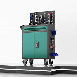 ओमेडा qxgjc हार्डवेयर ऑटो मरम्मत उपकरण कैबिनेट कार्ट ट्रॉली मोबाइल फैक्ट्री आयरन 2 ड्रॉअर चोरी रोधी 3-पॉइंट लॉकिंग 150 किलो लोड - Product Image 2