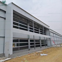Estructura de Acero Galvanizado por Inmersión en Caliente, Resistente, para Granjas Avícolas, con Diseño de Ventilación Tipo Túnel