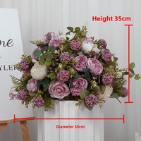 Nouvelles boules de fleurs de style européen pour arrangements floraux de table de mariage, décoration de vitrine, fleurs circulaires pour allée et centres de table