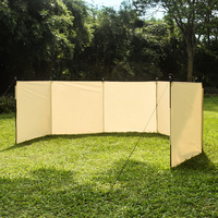 Paravent pliable portable en tissu Oxford pour camping, protection contre le vent et l'intimité, idéal pour feu de camp, pique-nique, plage, jardin