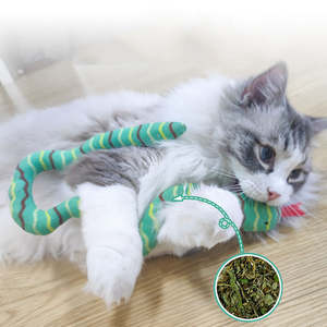 Jouets pour chats écologiques en forme de serpent, doux, durables, à la mode, en peluche, personnalisés, interactifs, pour animaux de compagnie - Product Image 1