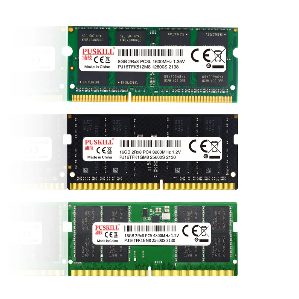 OEM RAM Memory DDR3 DDR4 DDR5 computer parts 8GB 16GB 32GB rams memories 1600mhz 3200mhz 4800mhz for Memory Laptop