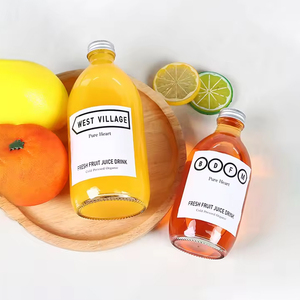 280ml 500ml Clear <strong>Glass</strong> Juice <strong>Bottle</strong> Round Beverage Water <strong>Bottle</strong> for Milk Tea Drink Custom Logo Wholesale <strong>Glass</strong> <strong>Bottle</strong> with Cap - Product Image 2