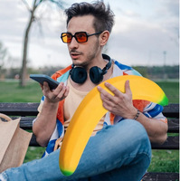 Nouveau jouet en mousse PU souple et réaliste à rebond lent - Forme banane - Style créatif tendance - Entraînement cérébral - Anti-stress - Cadeau promotionnel