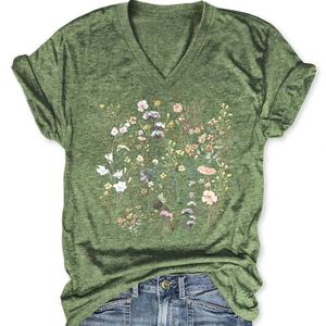 Camiseta de Cuello Redondo y Camiseta Oversize para Mujer 2025, Hecha en China, Camiseta de Manga Corta para Mujer, Venta al por Mayor, Verano, Algodón, Casual - Product Image 1