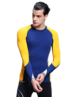 LYWISH Rash Guard pour homme en nylon et spandex anti-UV, vêtements de surf et de natation, Rash Guard imprimé personnalisé, vêtements de sport à manches longues