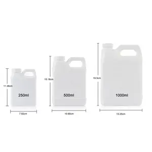 250ml 1000ml 1 litre en plastique cruche HDPE bouteille 500ml chimique F Style bouteille pour acétone liquide détergent savon vernis à ongles dissolvant