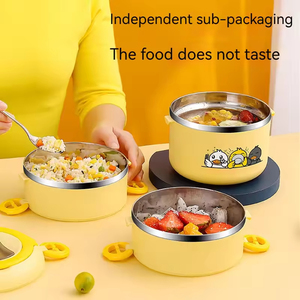 Modern <b>Small</b> Yellow Duck Copper Multi-layer Office Workers Lunch Box Students Large Capacity Insulated Lunch Box - Product Image 5
