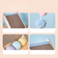 Griffoir pour chat en bambou avec jouet en sisal intégré, nid pour chat et structure d'escalade universelle pour toutes les saisons